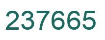 Number 237665 green image