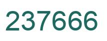 Number 237666 green image