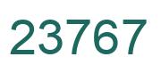Number 23767 green image