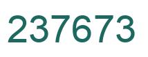 Number 237673 green image