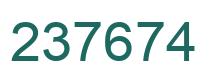 Number 237674 green image