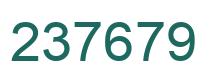 Number 237679 green image