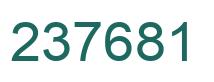 Number 237681 green image