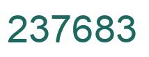 Number 237683 green image