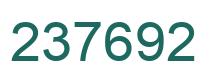 Number 237692 green image