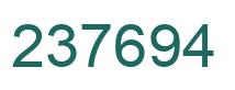 Number 237694 green image