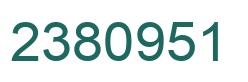 Number 2380951 green image