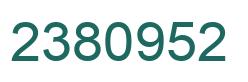 Number 2380952 green image