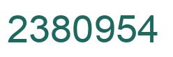 Number 2380954 green image