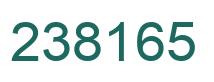 Number 238165 green image