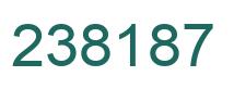 Number 238187 green image