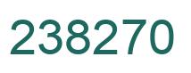 Number 238270 green image