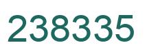 Number 238335 green image