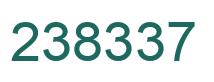 Number 238337 green image