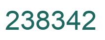 Number 238342 green image
