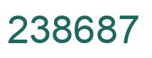 Number 238687 green image