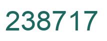 Number 238717 green image