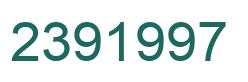 Number 2391997 green image
