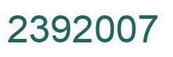 Number 2392007 green image