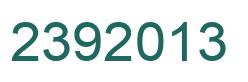 Number 2392013 green image