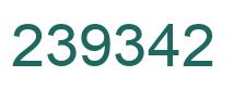 Number 239342 green image