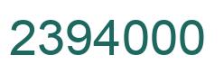 Número 2394000 imagen verde