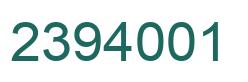 Número 2394001 imagen verde