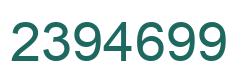 Number 2394699 green image