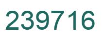 Number 239716 green image