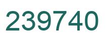 Number 239740 green image
