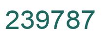 Number 239787 green image
