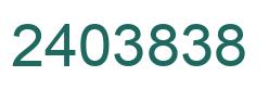 Number 2403838 green image