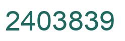 Number 2403839 green image