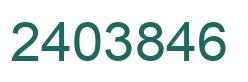 Number 2403846 green image