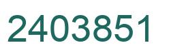 Number 2403851 green image