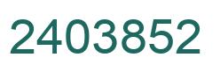 Number 2403852 green image