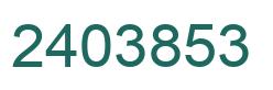 Number 2403853 green image