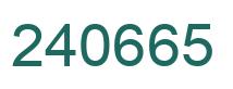 Number 240665 green image