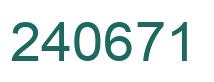 Number 240671 green image