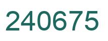 Number 240675 green image
