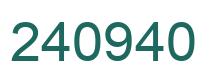 Number 240940 green image