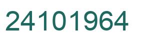 Number 24101964 green image