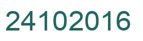 Number 24102016 green image