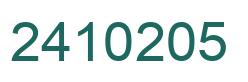 Number 2410205 green image
