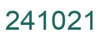 Número 241021 imagen verde