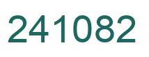 Number 241082 green image