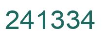 Number 241334 green image