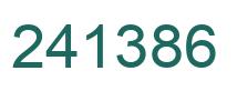 Number 241386 green image