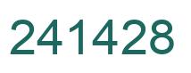Number 241428 green image