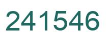 Number 241546 green image
